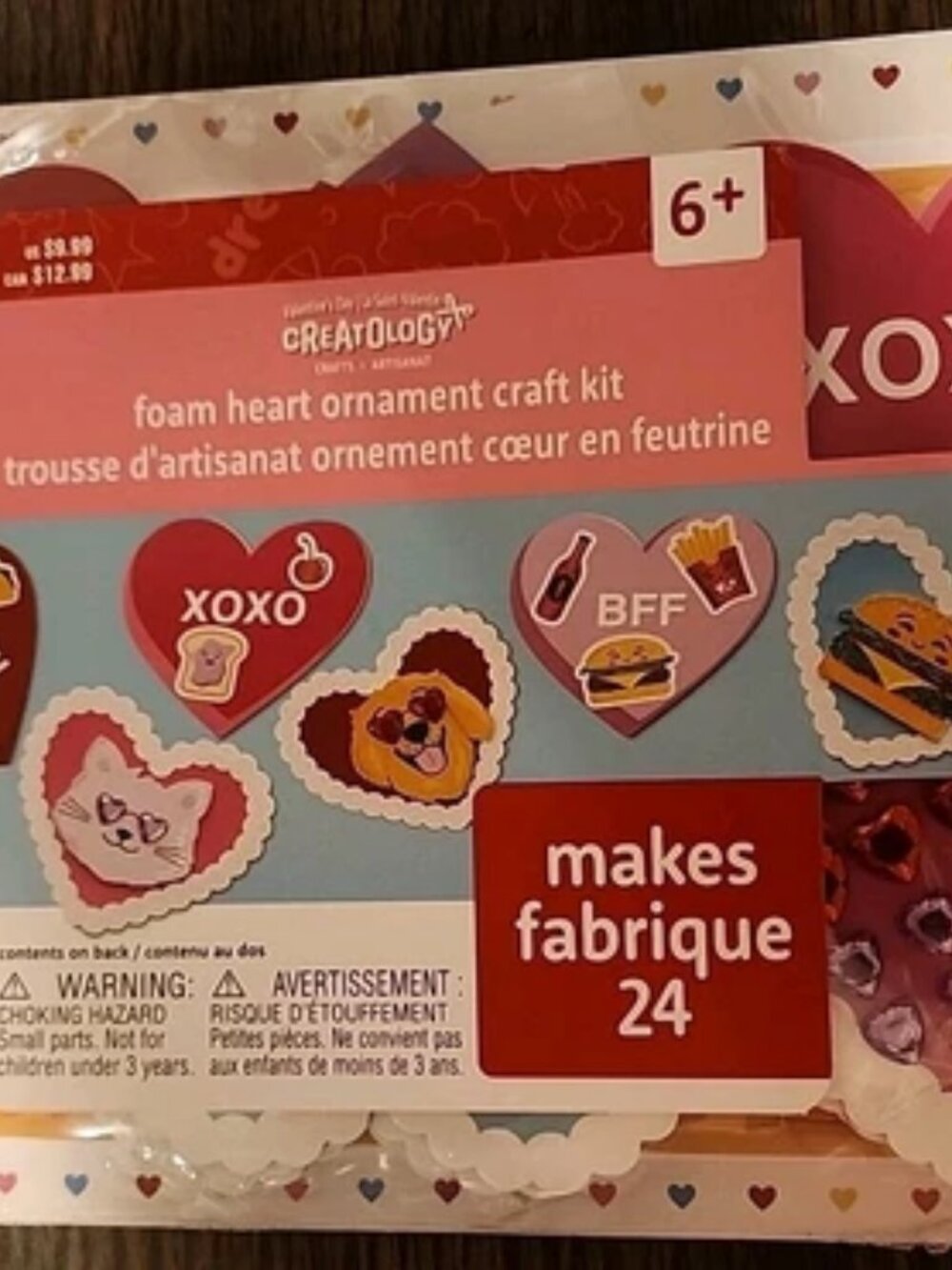 Foam Heart Orniment Valentine's Day Kid Craft Kit New By Creatology